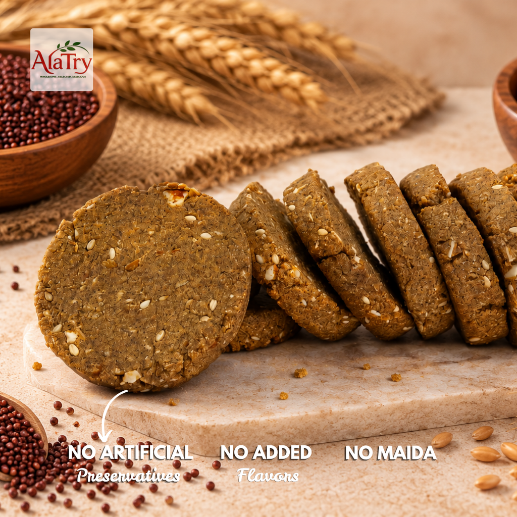 Ragi & Coconut Crunch Cookies
